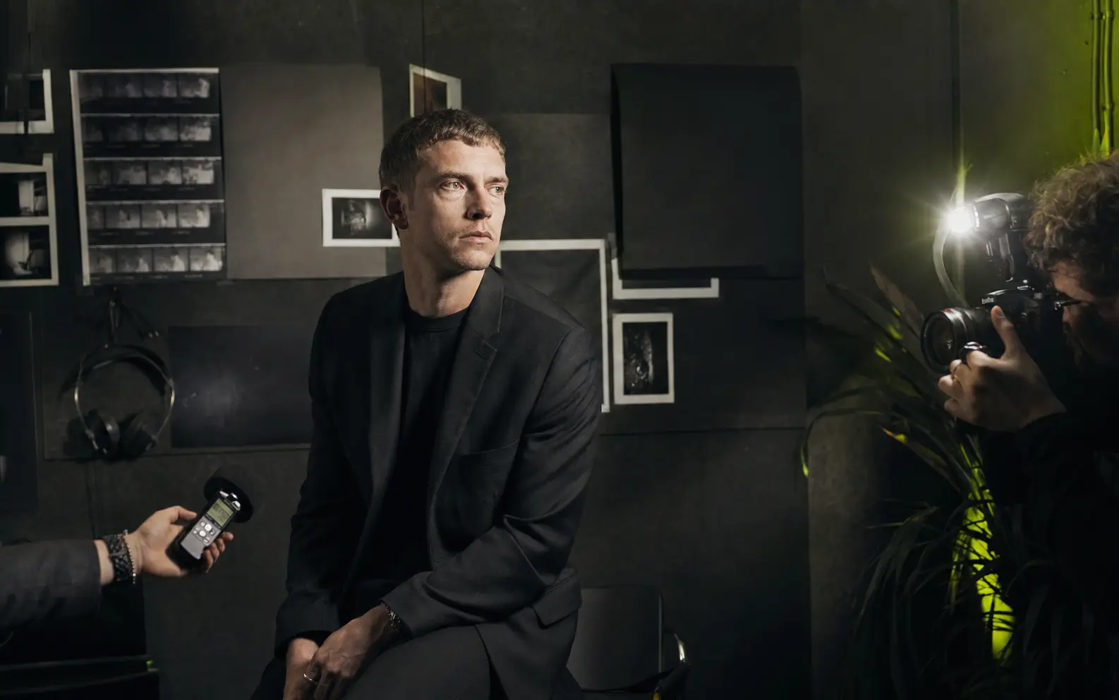Independent electronic artist photographed during a professional music press session